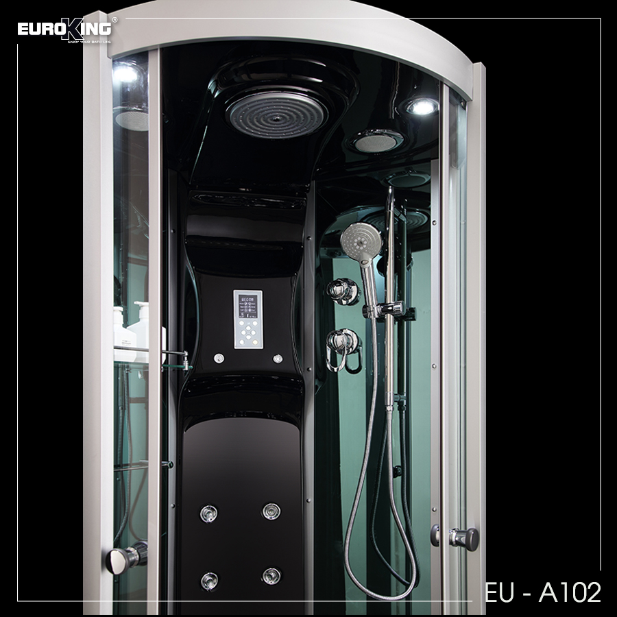Hình ảnh bảng điều khiển và sen Phòng xông hơi Euroking EU-A102 Black
