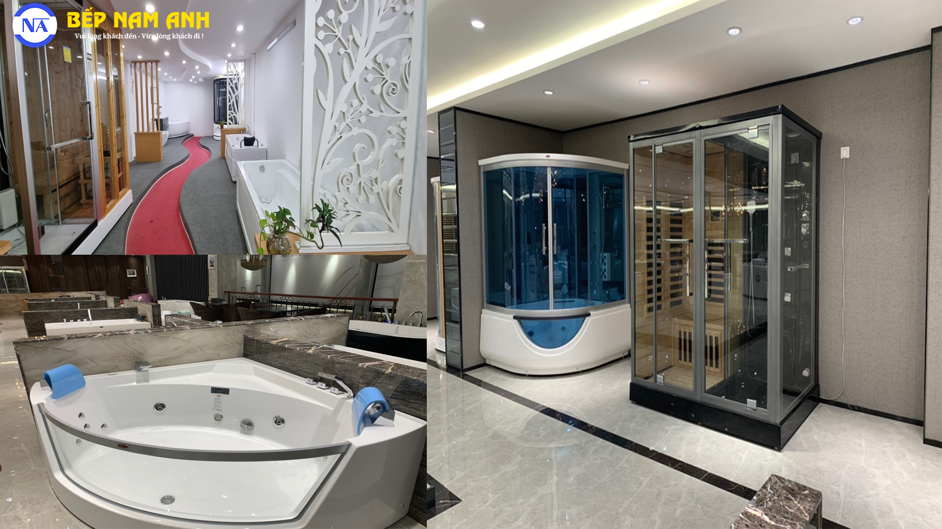 Trưng bày đa dạng các thiết bị phòng tắm