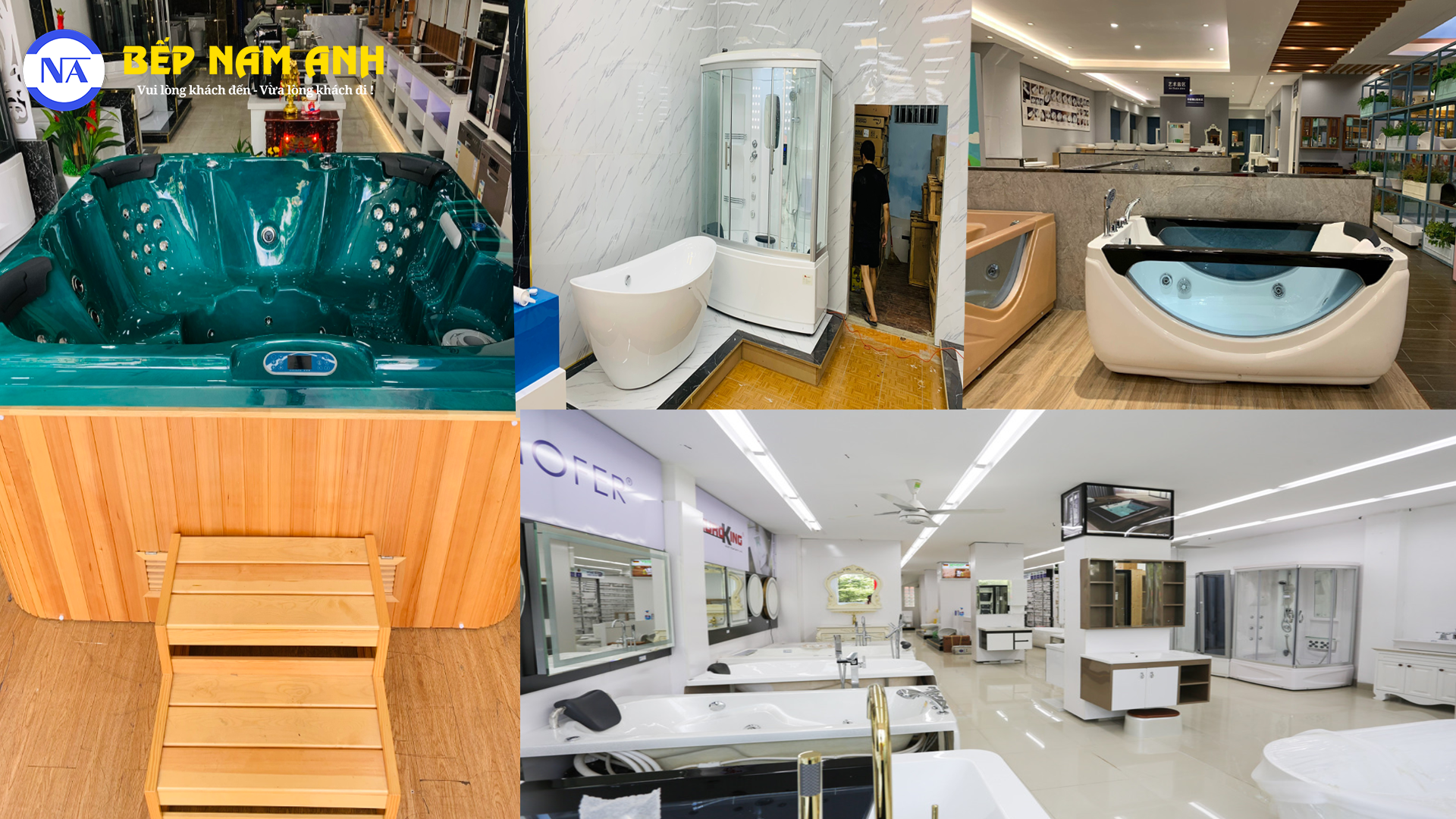 Showroom trưng bày đa dạng thiết bị phòng tắm gia đình