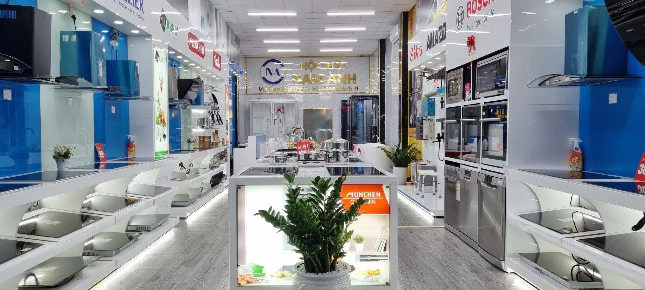 Showroom Nam Anh trưng bày đa dạng thiết bị bếp 