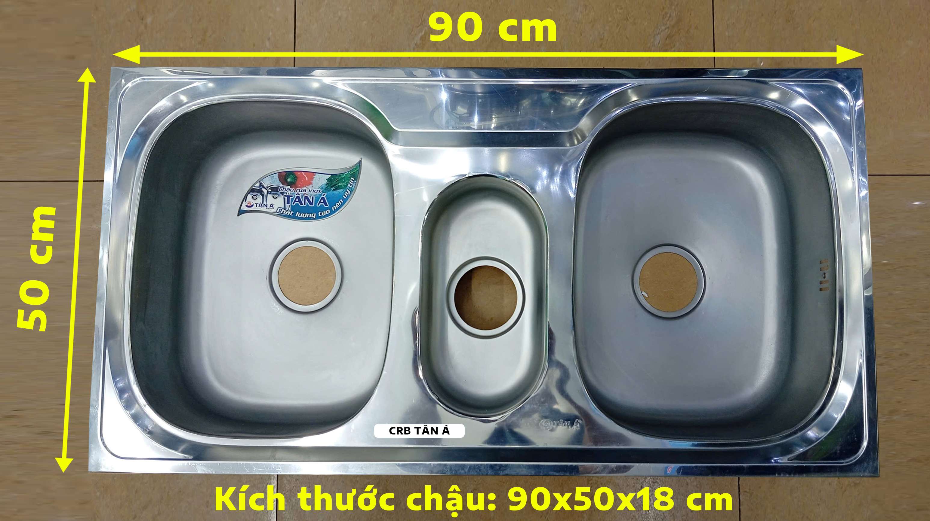 Chậu rửa bát Tân Á 3 hố 1000