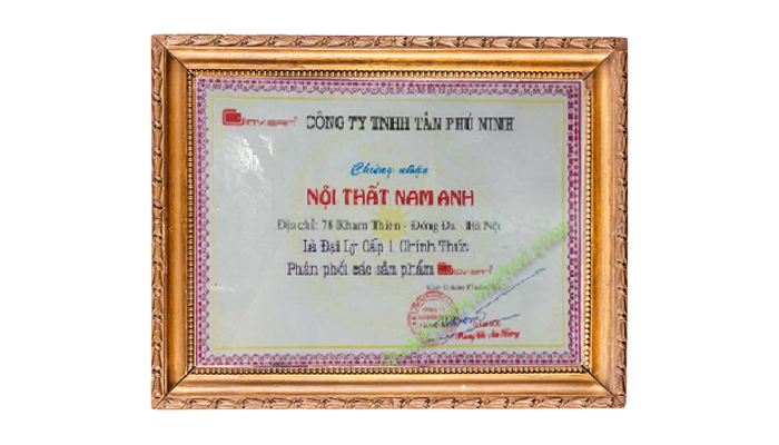 ảnh giấy chứng nhận đại lý cấp 1