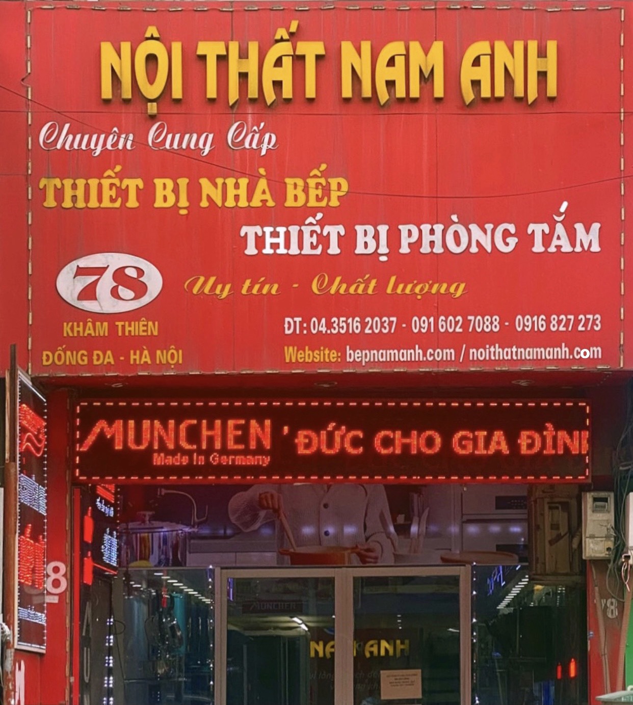 Showroom Bếp Nam Anh 78 Khâm Thiên