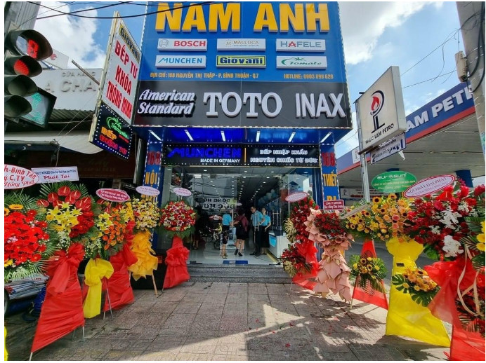 Showroom bếp nam anh chuyên cung cấp thiết bị nhà tắm chính hãng