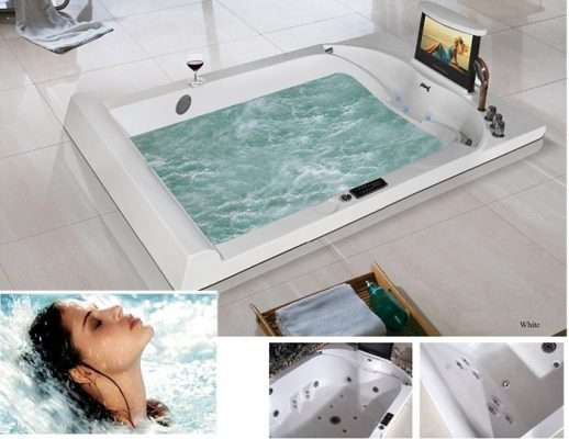 Hình ảnh bồn tắm massage đặt âm sàn của Bếp Nam Anh