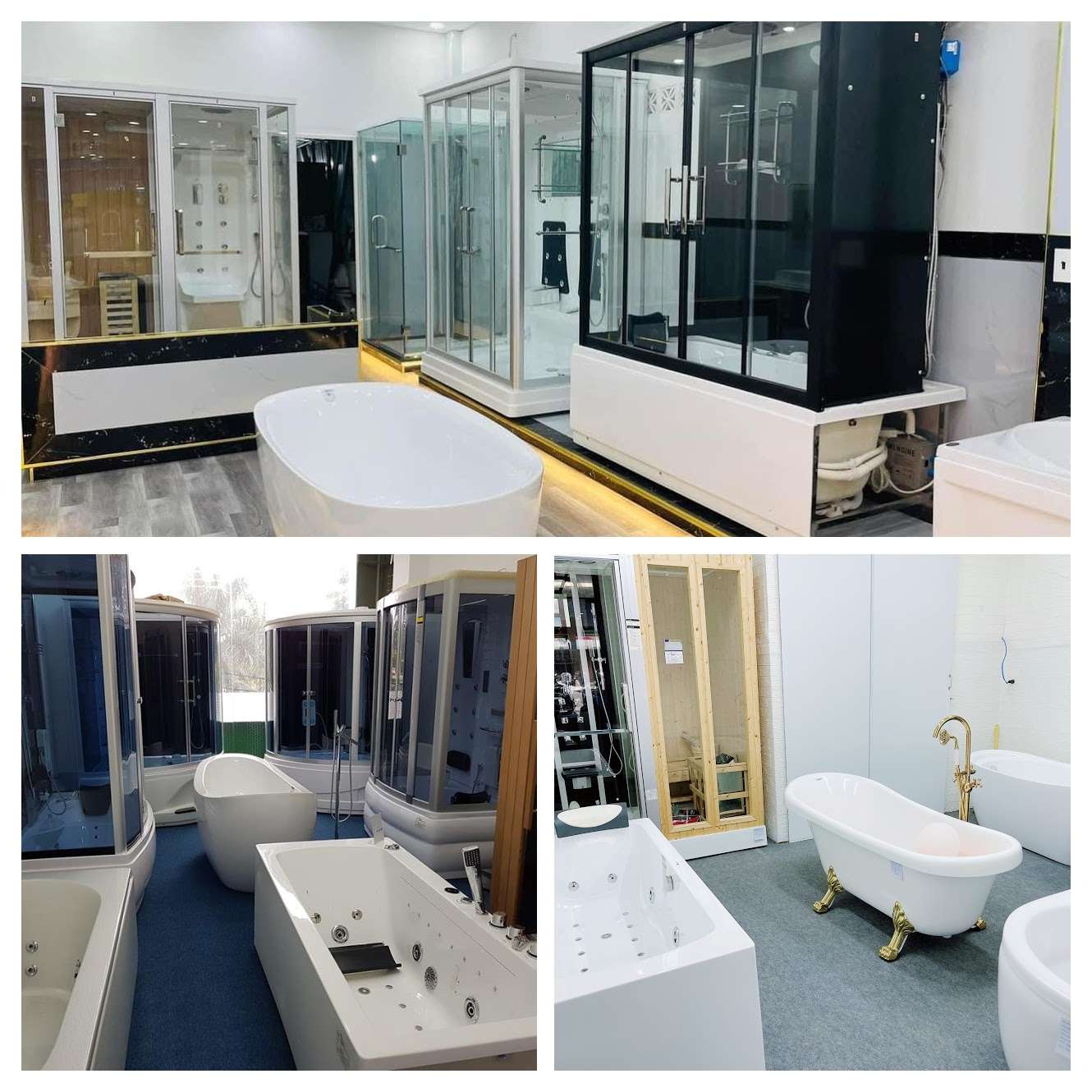 Showroom bếp nam anh chưng bày đa dạng bồn tắm 