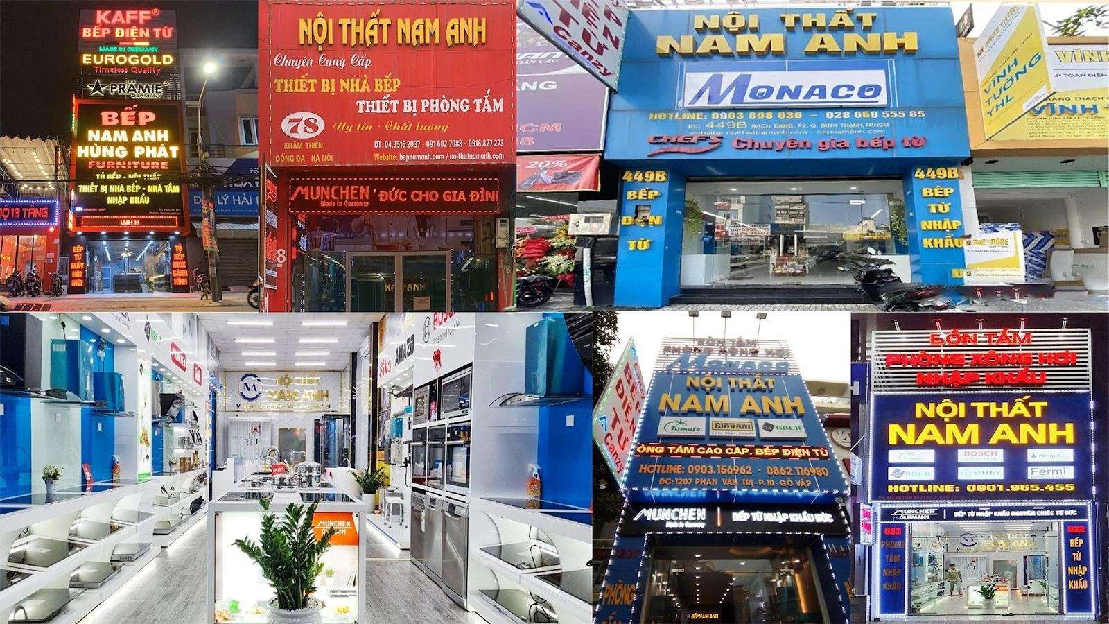 Hệ thống showroom Bếp Nam Anh