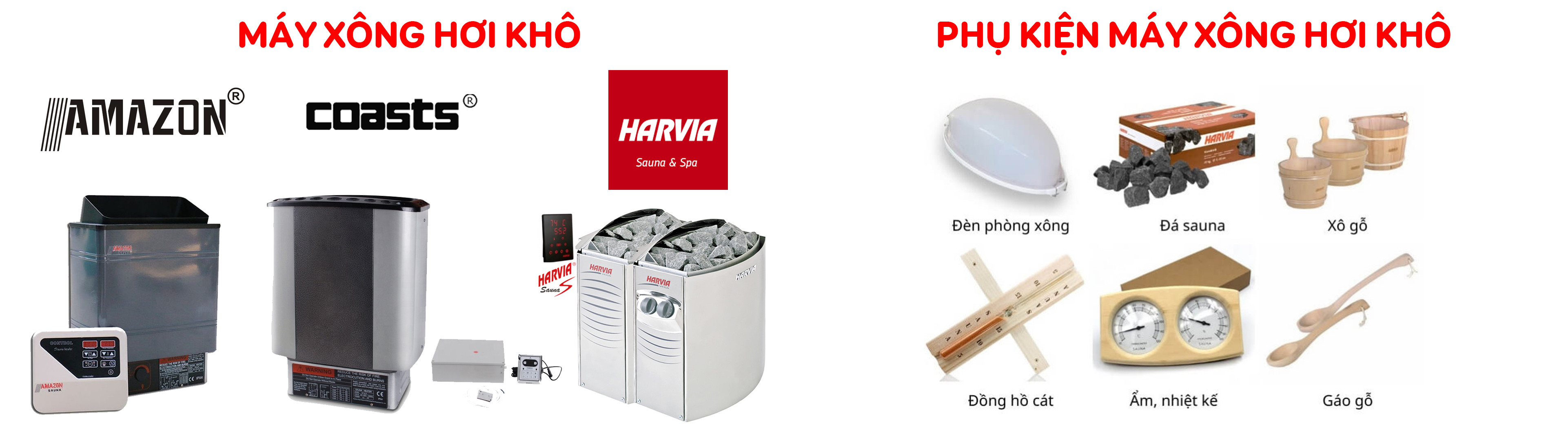 Các dòng máy xông hơi khô và phụ kiện đi kèm