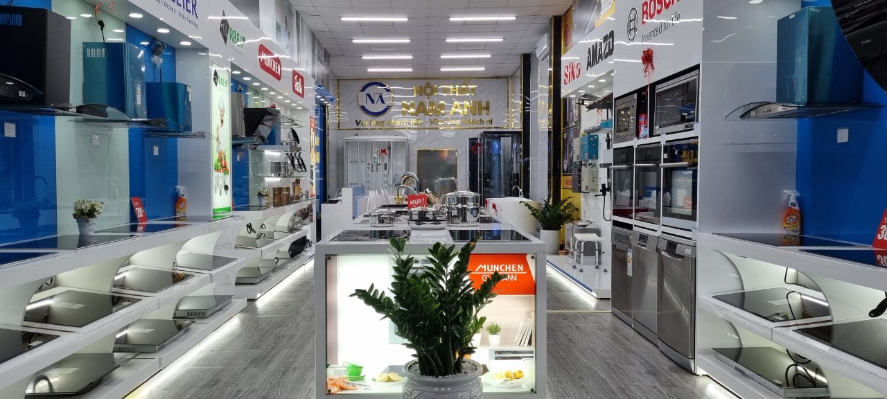 Showroom trưng bày đa dạng các loại mẫu mã bếp từ