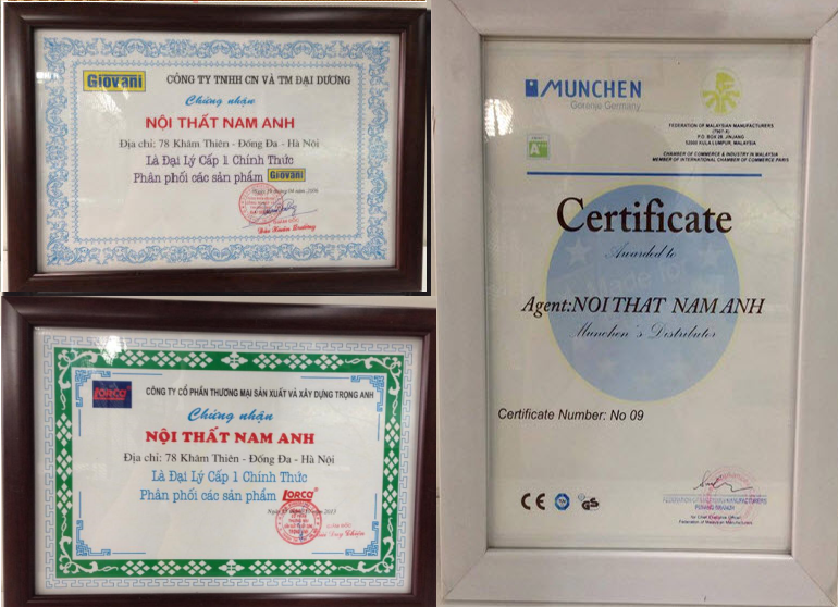 Chứng nhận Bếp Nam Anh là đại lý bán máy rửa bát chính hãng uy tín nhất