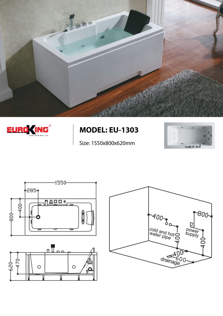 Bồn tắm Euroking EU-1303