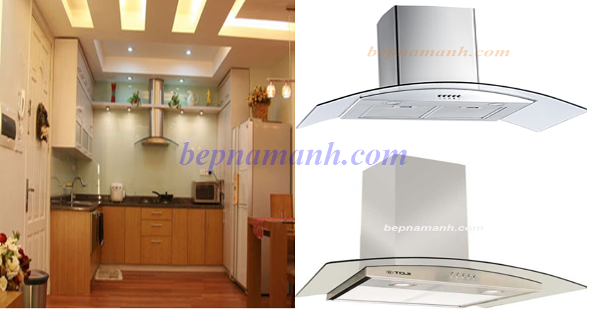 Máy hút mùi kính cong sử dụng khi nào